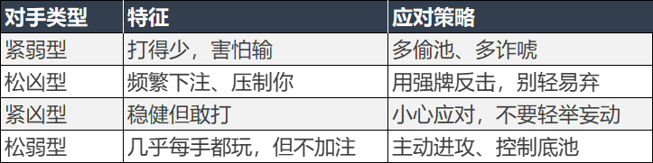 不同玩家类型