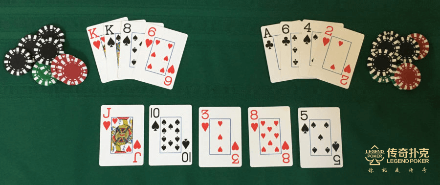 要留意看传奇扑克里单色翻牌面的底牌马脚