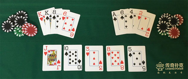 传奇扑克APP中只有两种方式可以赢得底池